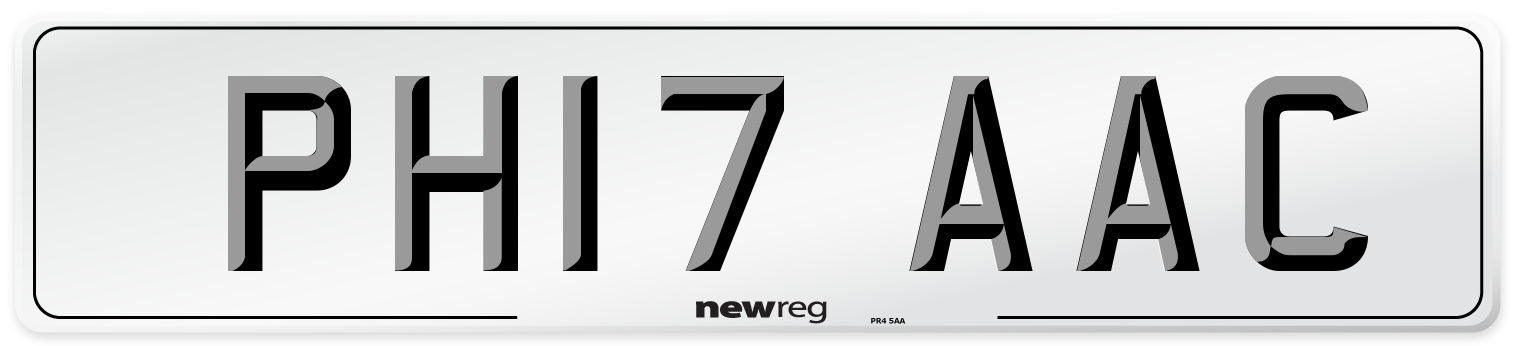 PH17 AAC Number Plate from New Reg